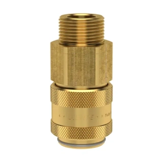 LÜDECKE ESG54AAB průmyslová rychlospojka 1 1/4" vnější, ventil velký průtok