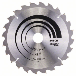 BOSCH Pilový kotouč Optiline Wood - 216 x 30 x 2,0 mm, 24 - 2608640431