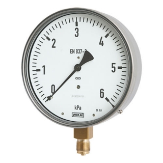 WIKA MRS320 průmyslový manometr 160mm, 1/2" spodní vývod, 0-160 bar