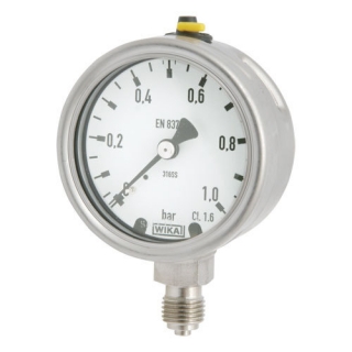 MNS114 nerezový manometr Wika 232.50 63mm 1/4" spodní 0-10bar