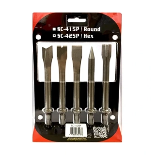 M7 SC-425 Sada 5 sekáčů hex. pro pneu kladiva