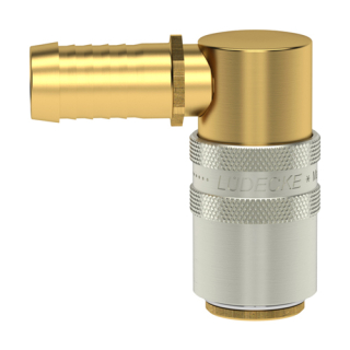 LÜDECKE ESH9TL-90 plastikářská rychlospojka s hadicovou vsuvkou 9mm, 90st.