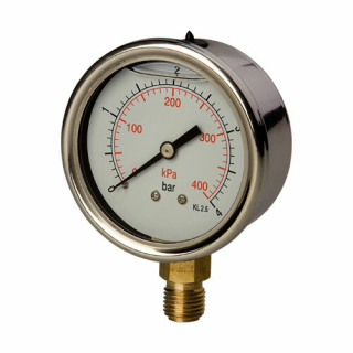 GS04-14 Manometr glycerinový 63mm 1/4" 0-10bar