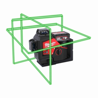 MILWAUKEE M12 3PL-401C Aku kombinovaný křížový laser 12V / 4,0Ah