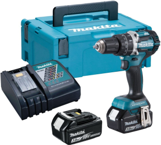MAKITA DHP484RFJ Aku příklepový vrtací šroubovák 18V/3,0Ah
