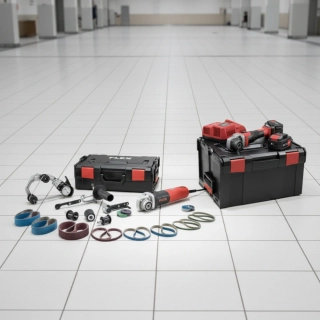 FLEX set TRINOXFLEX bruska na trubky a pilník BRE 8-4 INOX set + aku motor BME 18.0-EC C - 505927