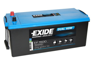 EXIDE Dual AGM 12V 180Ah EP1500 trakční baterie