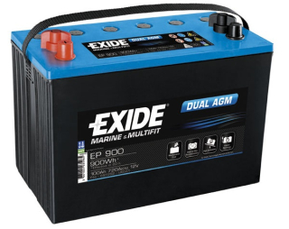 EXIDE Dual AGM 12V 100Ah EP900 trakční baterie