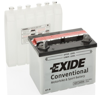 EXIDE U1-9 12V 24Ah 240A levá baterie pro zahradní traktory