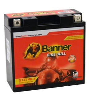 BANNER 51221 BIKE BULL GEL GTZ14B-4 12V 12Ah 165A = YT14B-4