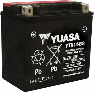 YUASA YTX14-BS 12V 12Ah 200A motobaterie - originální