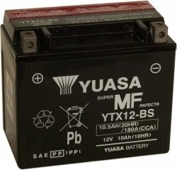YUASA YTX12-BS 12V 10Ah motobaterie - originální
