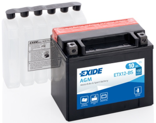 EXIDE YTX12-BS 12V 10Ah 150A AGM motobaterie (ETX12-BS)