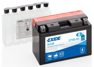 EXIDE YT9B-BS 12V 8Ah 110A Maintenance Free motobaterie