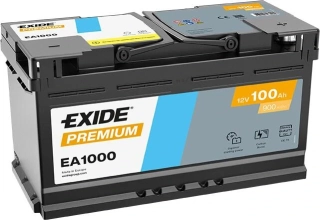 EXIDE Premium 12V 100Ah 900A, EA1000 autobaterie
