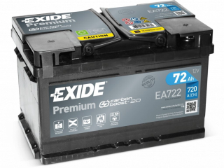 EXIDE Premium 12V 72Ah 720A, EA722 autobaterie