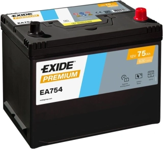 EXIDE Premium 12V 75Ah 630A EA754 autobaterie