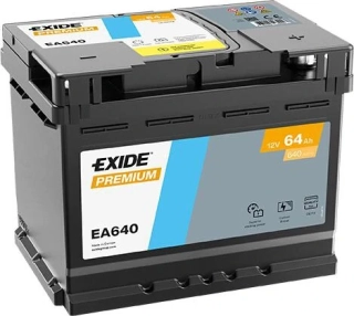 EXIDE Premium 12V 64Ah 640A, EA640 autobaterie