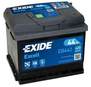 EXIDE Excell 12V 44Ah 420A, EB442 autobaterie