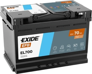 EXIDE Start-Stop EFB 12V 70Ah EL700 autobaterie