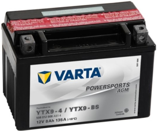 VARTA 12V 8Ah YTX9-BS, 508012 motobaterie