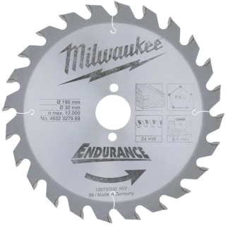 Milwaukee Pilový kotouč na dřevo 190x30mm (24 zubů) - 4932327969