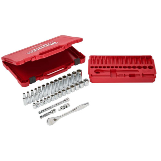 MILWAUKEE 28-DÍLNÁ SADA NÁSTRČNÝCH KLÍČŮ S RÁČNOU 3/8" - 4932464945