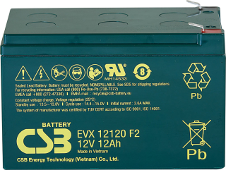 CSB EVX12120 F2 (12V/12Ah) záložní akumulátor