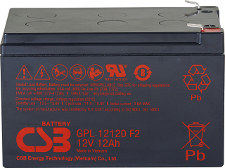 CSB GPL12120 F2 (12V/12Ah) záložní akumulátor