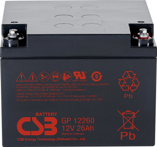 CSB GP12260 I (12V/26Ah) záložní akumulátor