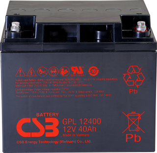 CSB GPL12400 I (12V/40Ah) záložní akumulátor