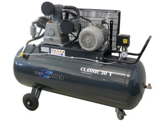 PRESS HAMMER CLASSIC 30T/150 třípístový olejový kompresor 4kW, 400V, 150l, 13bar