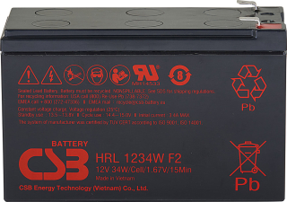 CSB HRL1234W F2 FR (12V 9Ah) záložní akumulátor