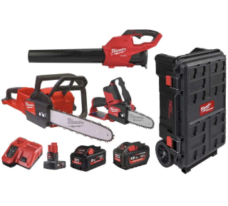 MILWAUKEE M18 FPP3OPL5-823P Sada aku zahradního nářadí 18V/12V + 1x 12,0Ah, 1x 8,0Ah, 1x 6,0Ah - 4933492814