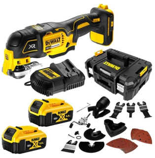 DEWALT DCS356P2 SET Aku oscilační multibruska 18V, 2x 5,0Ah, Quick-Change, T-stak