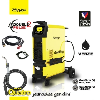 KOWAX GeniMig 355DP LCD5 svařovací zdroj MIG/MAG, TIG-LIFT, MMA + VODNÍ CHLAZENÍ