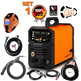 PANTERMAX PanterWeld®4v1 200 MULTIFUNKČNÍ invertorová svářečka MIG/TIG/MMA/PLAZMA SET1 + SAMOSTMÍVACÍ KUKLA
