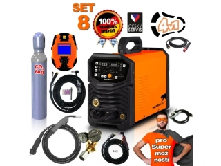 PANTERMAX PanterWeld®4v1 200 MULTIFUNKČNÍ invertorová svářečka MIG/TIG/MMA/PLAZMA SET8 + KUKLA + LAHEV CO2 + VENTIL