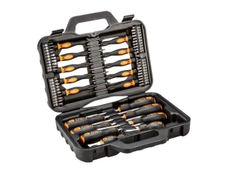 NEO tools 04-211 Šroubováky ploché, křížové a TORX, s bity, sada 58 dílů