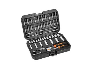 NEO tools 10-006 Gola sada 1/4", nástrčné a zástrčné hlavice, prodloužení, ráčna, 53 ks