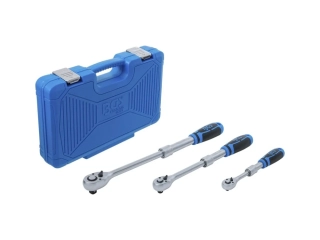 BGS 25123 Teleskopické ráčny 1/4", 3/8" a 1/2", 190-445 mm, sada 3 ks