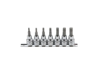 BGS 5108 Zástrčné hlavice TORX, 3/8", T15 – T50, sada 7 ks na liště