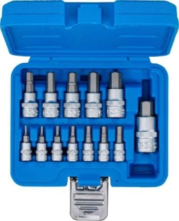 BGS 74257 Zástrčné hlavice Imbus 1/4", 3/8" a 1/2", H2-H14, sada 13 ks