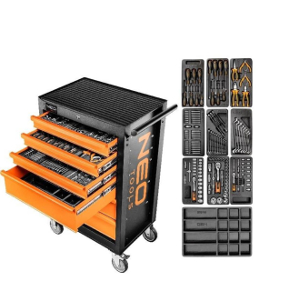 NEO Tools 84-221+G Vybavený montážní vozík 6 zásuvek s nářadím