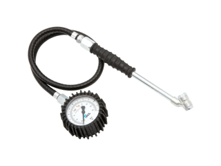 PCL DPG3H03 Pneuměřič 0-12 bar analogový, pro osobní a nákladní pneu, hadice 530mm