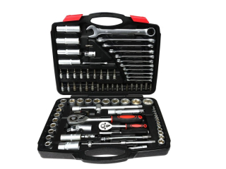 GEKO G10149 Gola sada 1/4" a 1/2", s očkoplochými klíči, pro hobby využití, 94 dílů
