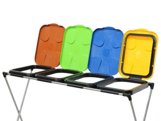 GEKO G71261 Stojan pro 4 pytle na tříděný odpad, 120 - 240 l