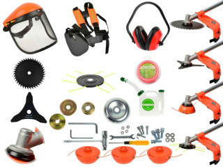 GEKO G81061 Motorová kosa 3,0kW - křovinořez 3,0 kW, benzinový, kotouče, nože, maska, struny