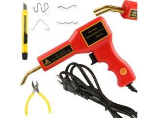 MDtools M57458 Svářečka plastů, sada na opravu plastů, 50 W (200 ks svářecích sponek), nůž, kleště