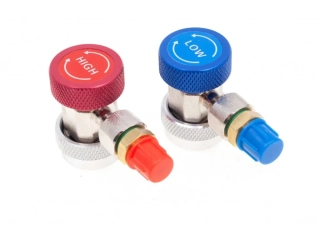 QUATROS QS13117 Rychlospojky pro plnění klimatizace, pro chladivo R-134A, sada 2 kusy